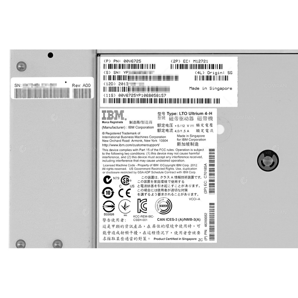 46X7395  IBM LTO4 ULTRIUM 8GB FC HH TAPE DRIVE MODULE FOR TS3100